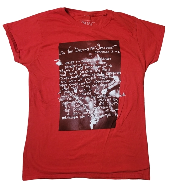 2 Pac Graphic Tee Red - Picture 1 of 4